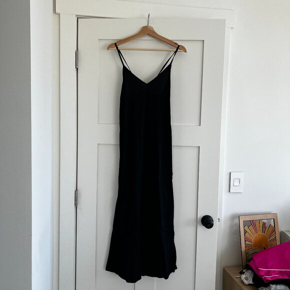 Tie Back Maxi Slip Dress Black Size XS - Picture 5 of 7